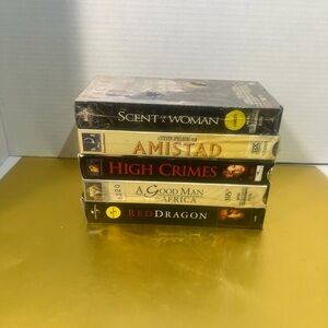 Lots of 5 Classic Movie VHS Collection